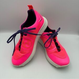 Duca Del Cosma Women’s Italian Golf Shoes Size 7.5 Neon Pink Preowned EUC